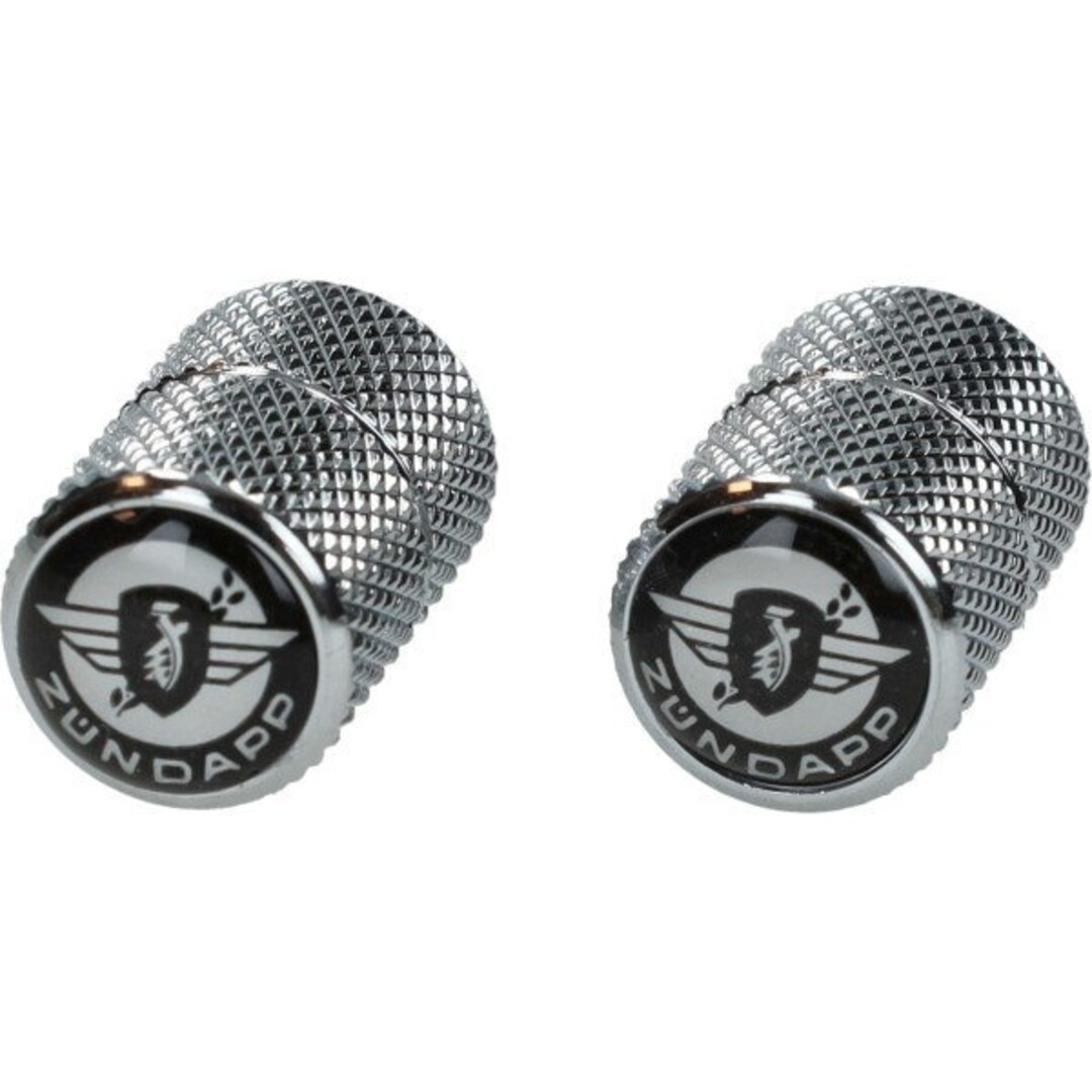 Zündapp  ventieldopset met zwart/wit logo zundapp chroom