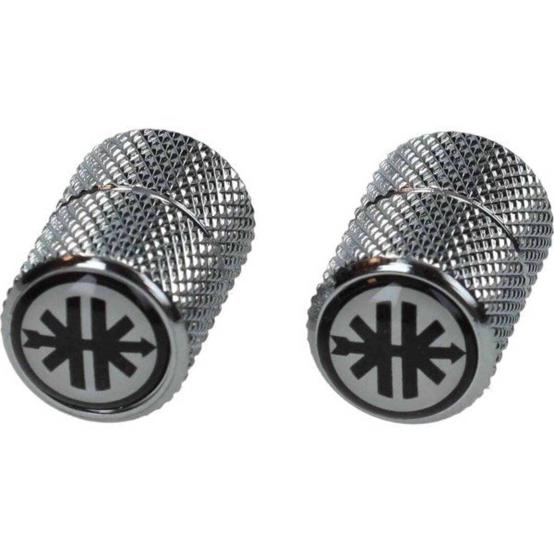 Kreidler ventieldopset met zwart/wit logo kreidler chroom