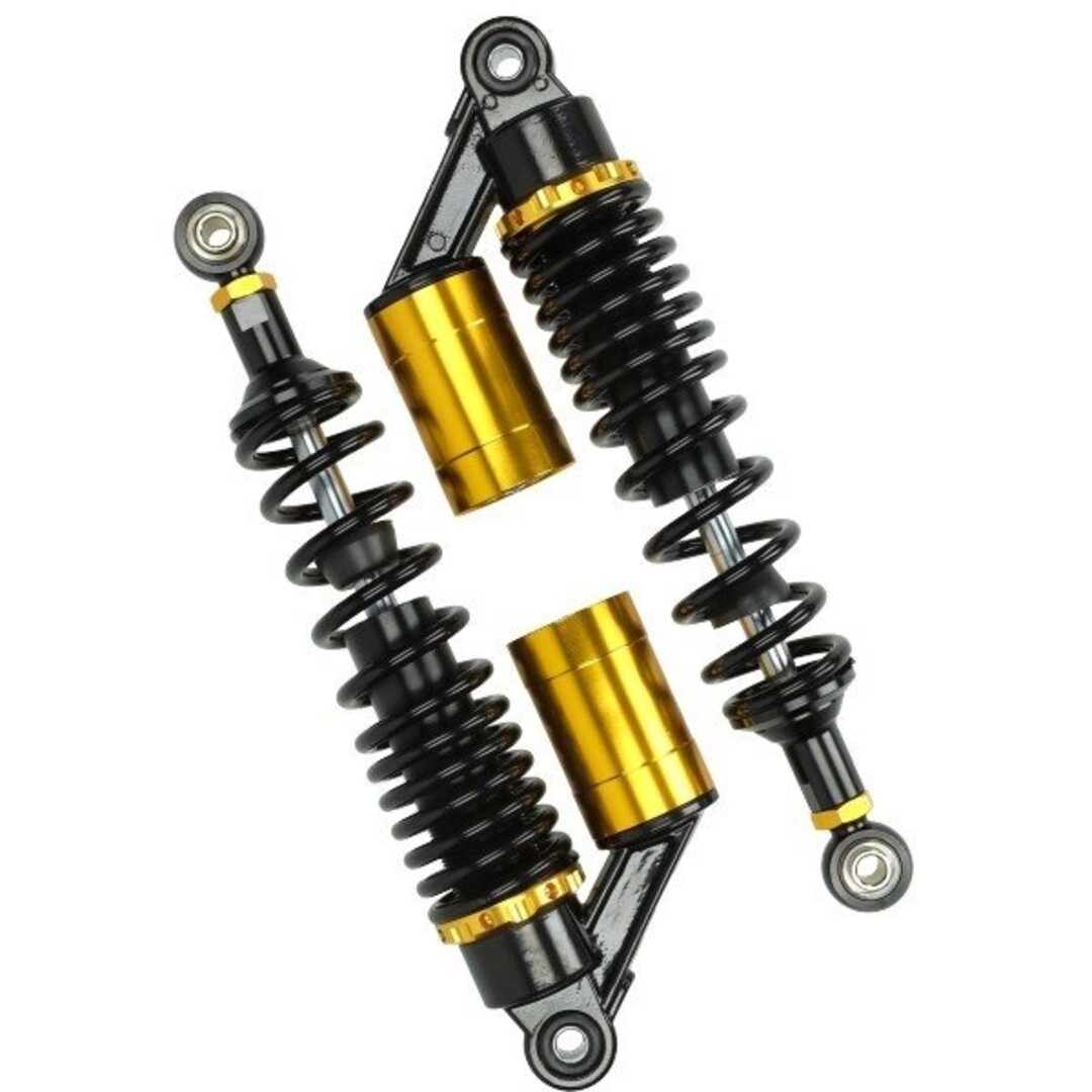 schokbrekerset + gastank maxi/zun 320mm zwart DMP