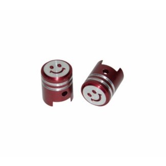 ventieldopset mod. zuiger smile rood alu DMP 2pcs