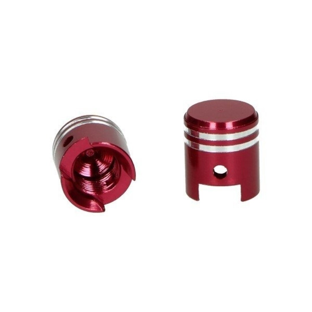 ventieldopset mod. zuiger rood alu DMP 2pcs