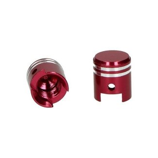 ventieldopset mod. zuiger rood alu DMP 2pcs