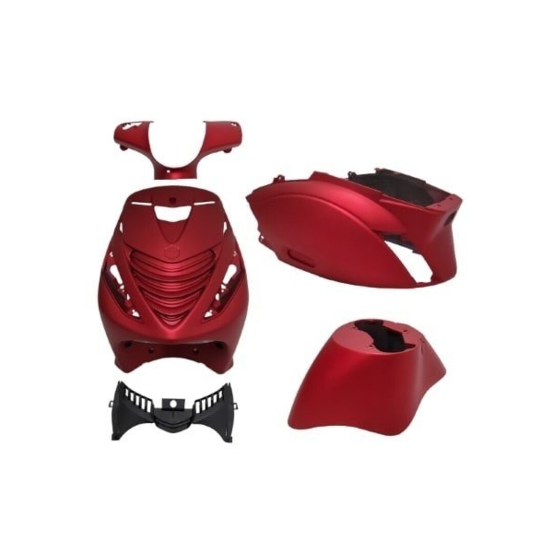 Piaggio plaatwerkset model SP EVO-2 dicht candy red zip2000 rood mat DMP 5-delig
