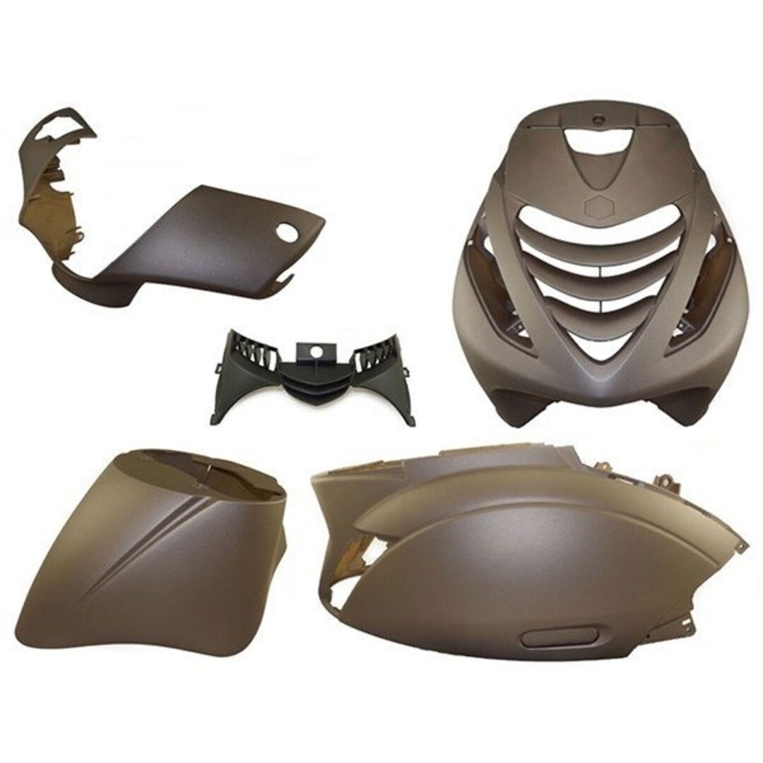 Piaggio plaatwerkset model SP + led lamp zip2000 bruin mat Power1 6-delig