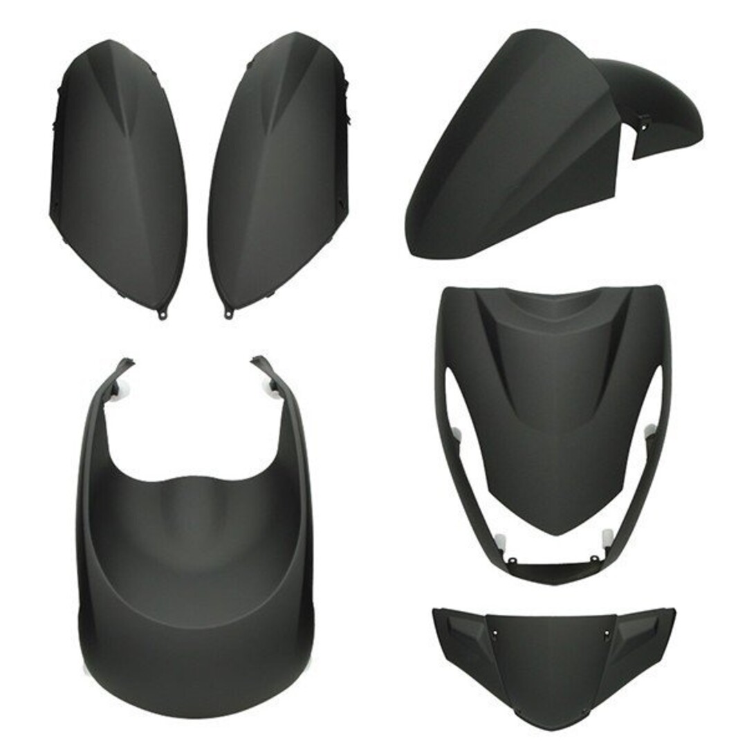 Peugeot plaatwerkset kisbee 4t zwart mat DMP 6-delig