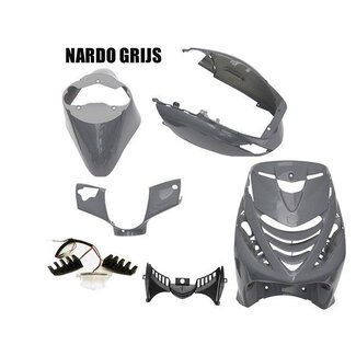 Piaggio plaatwerkset model SP + led lamp zip2000 nardo grijs glans Power1 6-delig