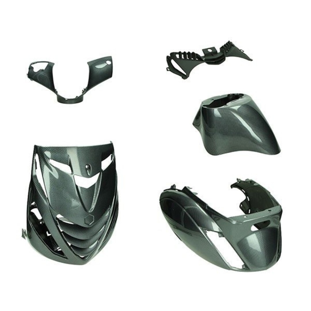 Piaggio plaatwerkset model SP EVO-1 zip2000 carbon glans DMP 5-delig