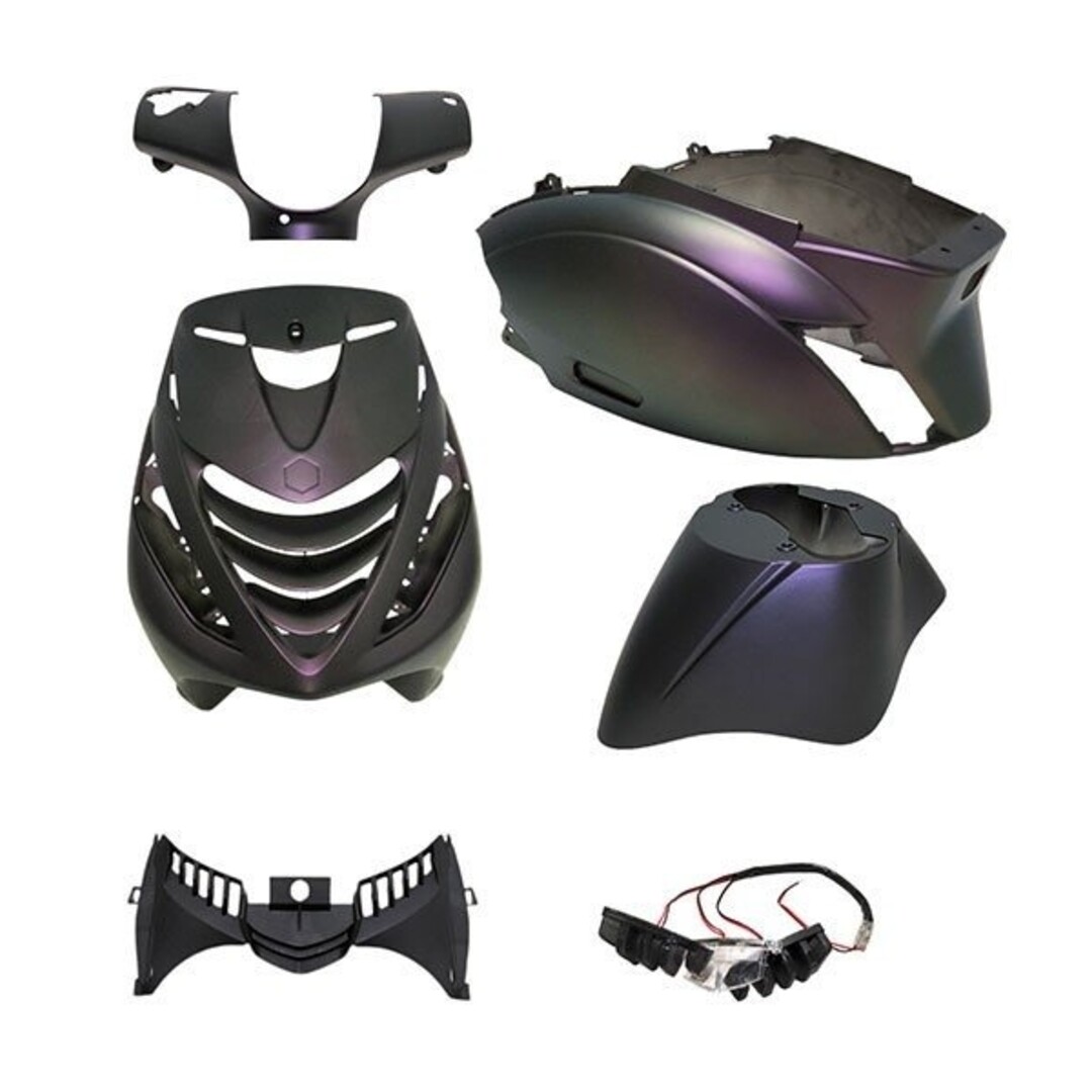 Piaggio plaatwerkset model SP + led lamp zip2000 cameleon mat 24 Power1 6-delig