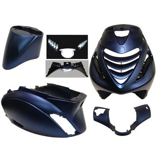 Piaggio plaatwerkset model SP + led lamp BMW M45 Mat Blue zip2000 Power1 6-delig