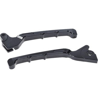 Piaggio remgreepset cnc EVO zip2000/zip4t zwart DMP