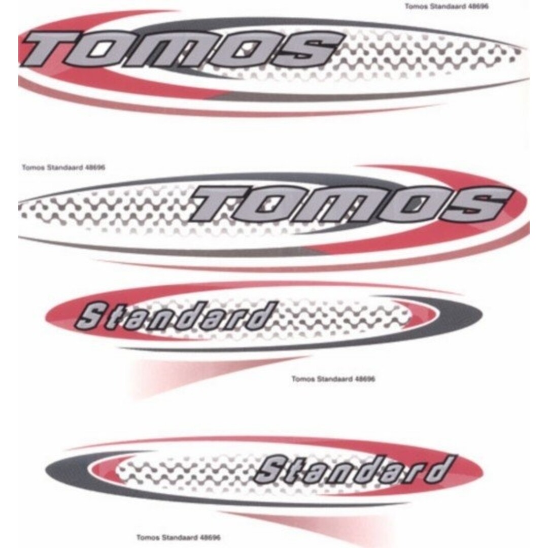 Tomos stickerset tomos standard rood/zwart/zilver 080091