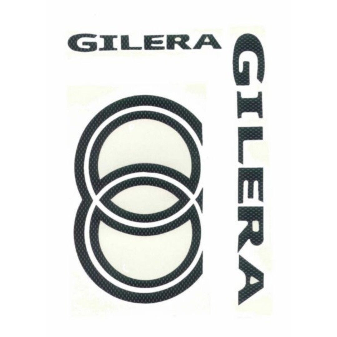 5-delige Gilera stickerset in carbon look