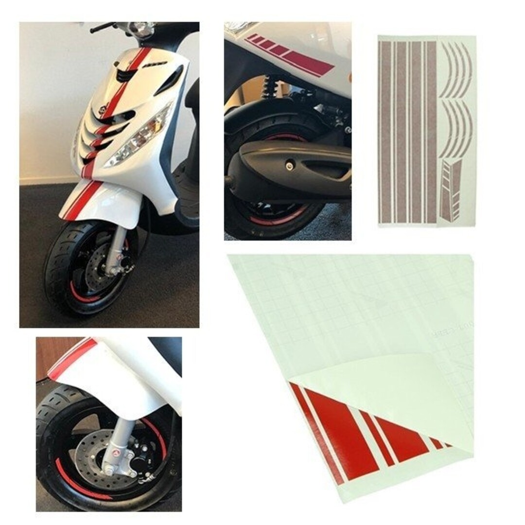 Piaggio stickerset sport euro-2/4/5 AMG zip2000 rood 14-delig