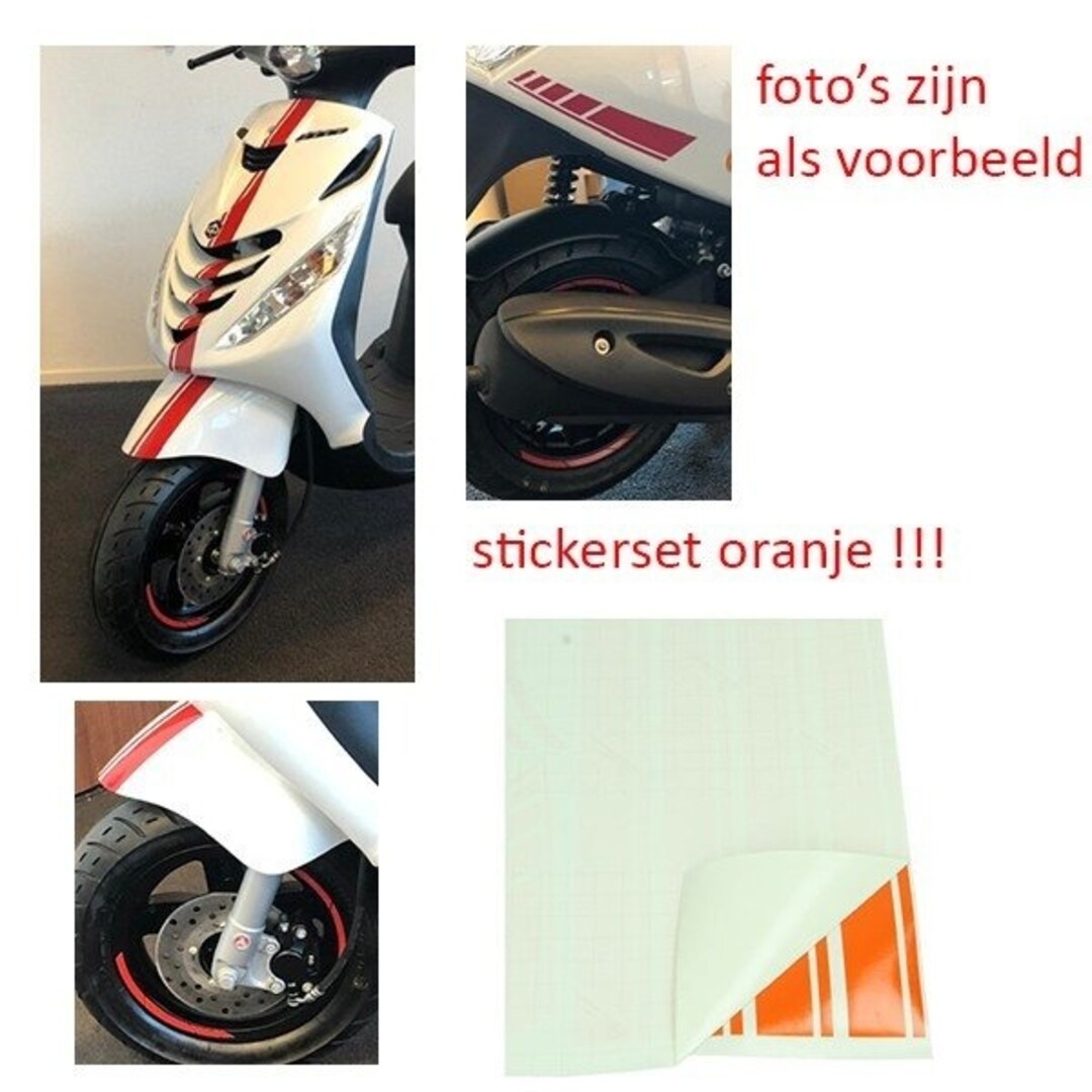 Piaggio stickerset sport euro-2/4/5 AMG zip2000 oranje 14-delig