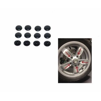 sierdop inbus bout voorwiel primav/sprin m8 zwart mat DMP 12pcs