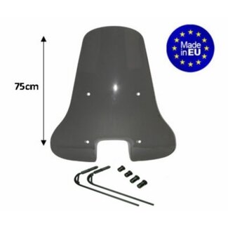 windscherm + bev. set hoog (made in EU) vespa S 75cm smoke