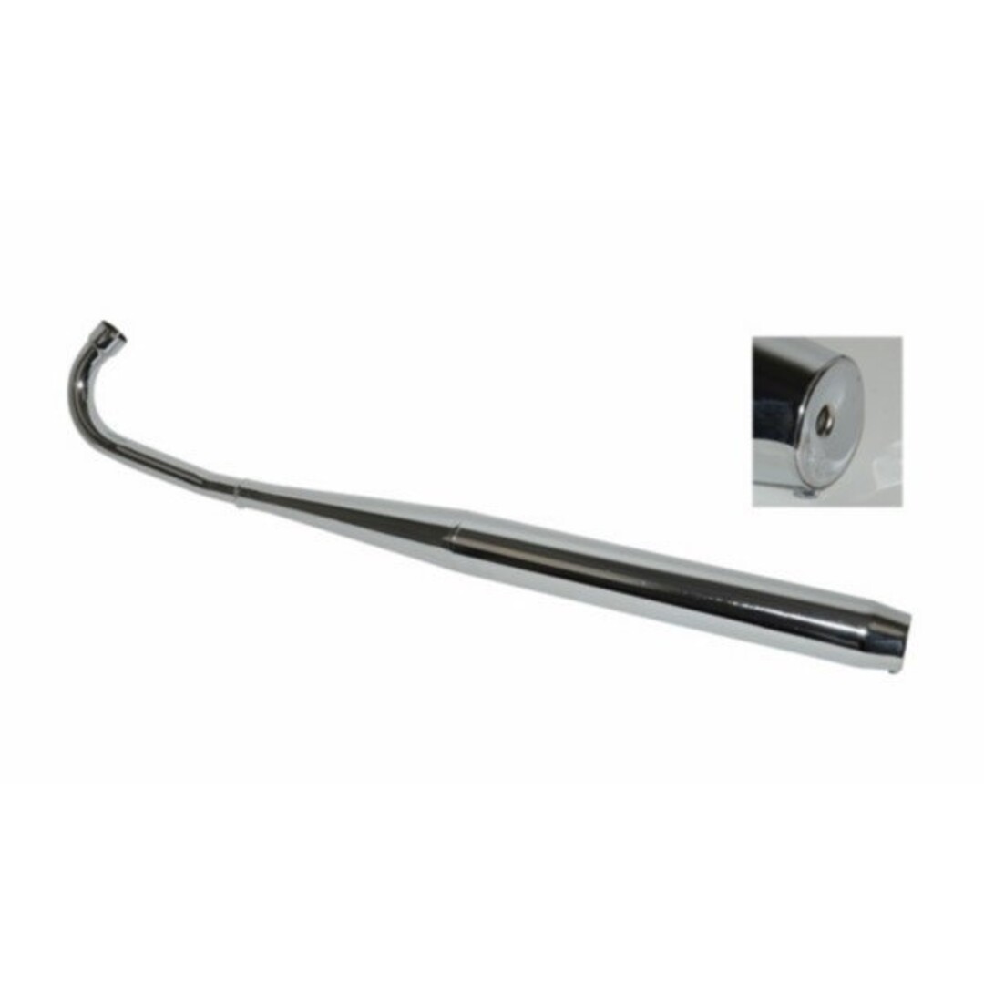 Zündapp  uitlaat cpl fluister dubbele knik zundapp 36/32mm chroom - Default