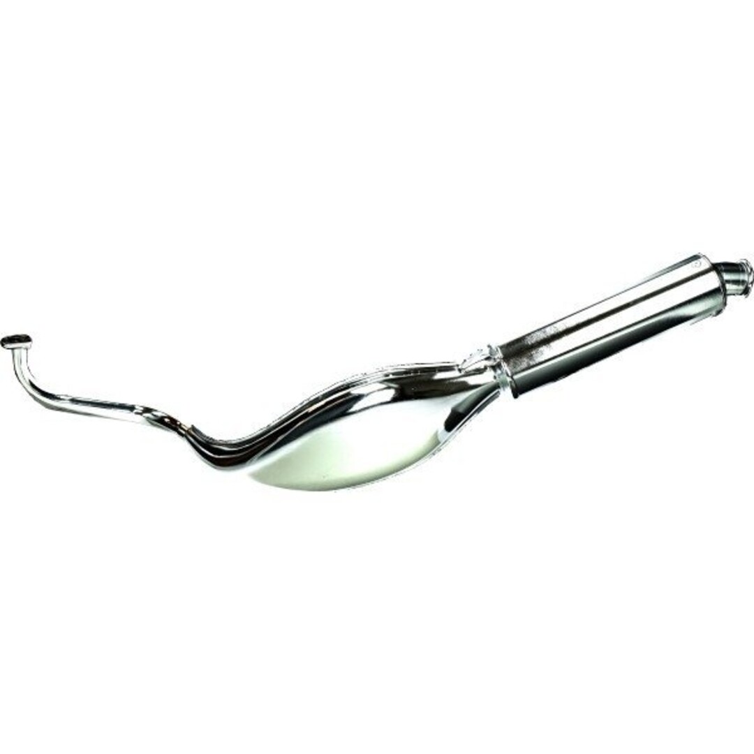 Puch Uitlaat Tecno hoog model 'vis' chroom voor Puch Maxi bromfiets