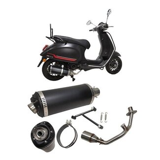 Piaggio uitlaat cpl euro-4 EVO-1 primav/sprin/zip4t zwart Power1
