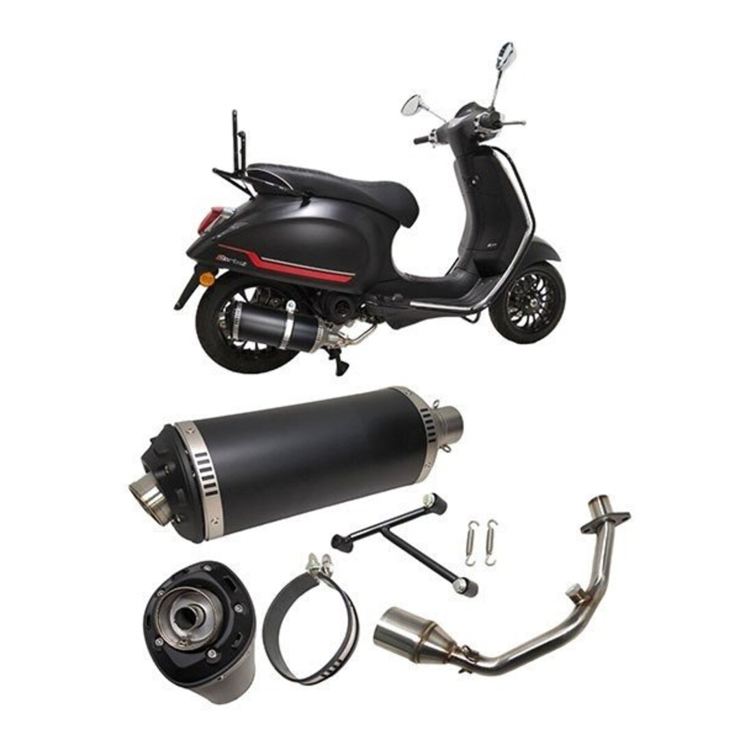 Piaggio uitlaat cpl euro-5 EVO-1 primav/sprin/zip4t zwart Power1