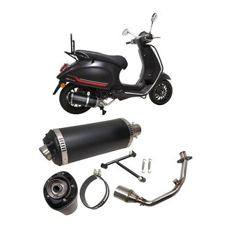 Piaggio uitlaat cpl euro-5 EVO-1 primav/sprin/zip4t zwart Power1
