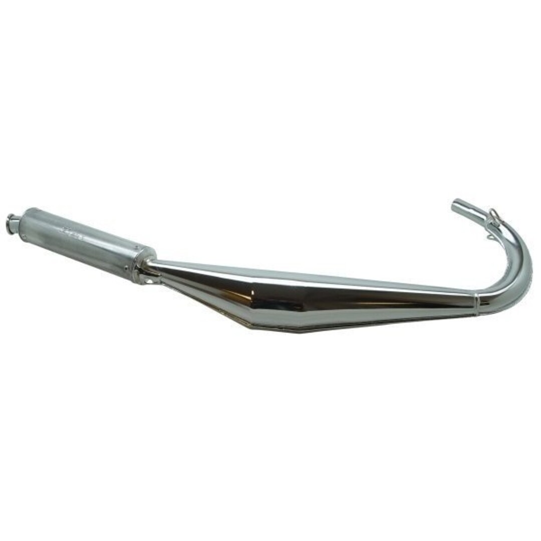 Yamaha uitlaat cpl onderlangs dt50r/dt50sm/xsm/xtm chroom