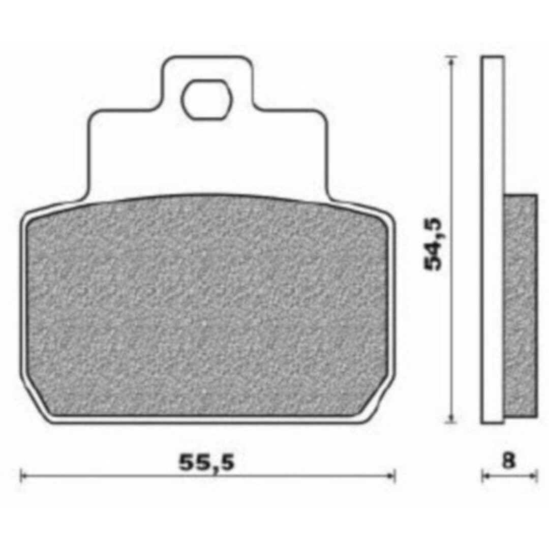 remblokset heng tong bev500/mp3-250/run180/x9-250 achter newfren fd0394