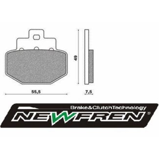 remblokset dna180/gts all/gts125/gts300/gtv/run180/run200vxr achter newfren fd0298