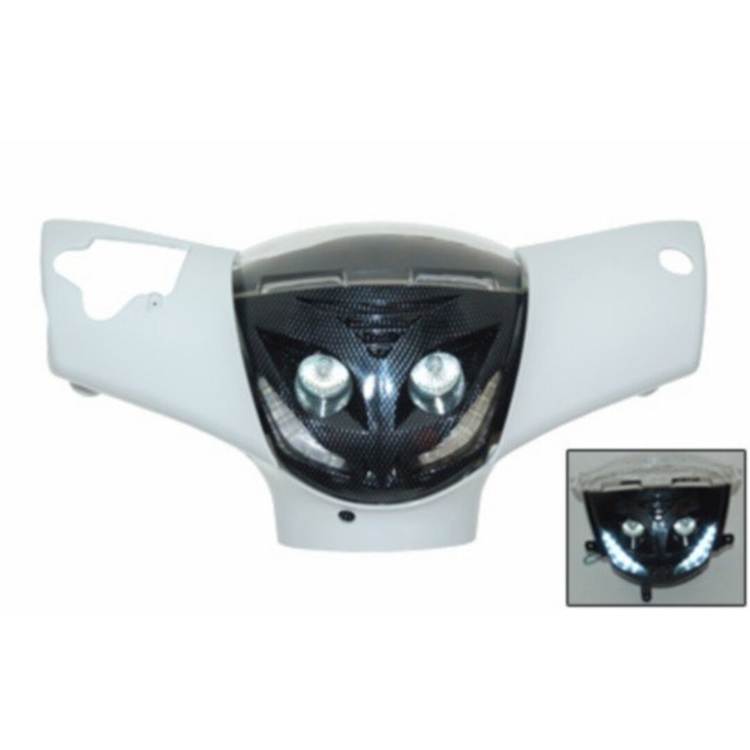 Piaggio koplamp + ledverlichting zip2000 carbon DMP