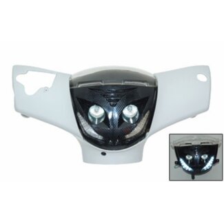 Piaggio koplamp + ledverlichting zip2000 carbon DMP