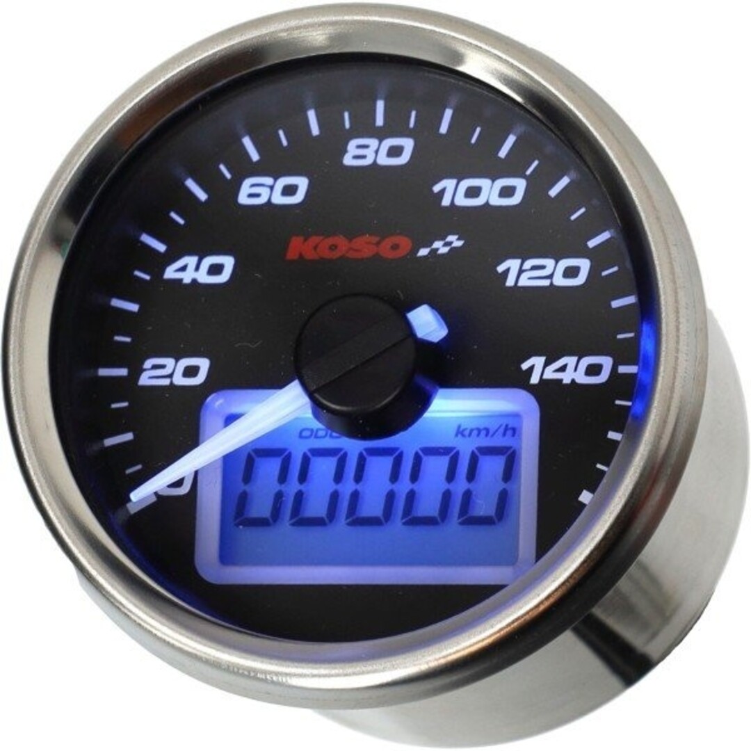 Koso digitale kilometerteller GP-Style 12V – 55mm universeel voor scooters en motoren