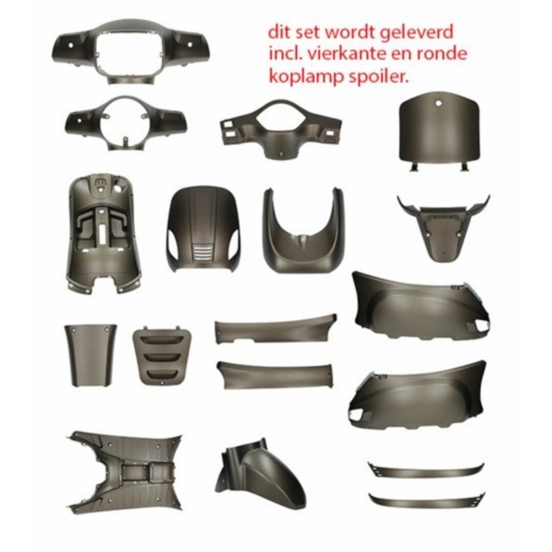 China Lx Kappenset riva/ vespelini/ vx50agm/ chi lx/ nap grijs mat orig 19-delig