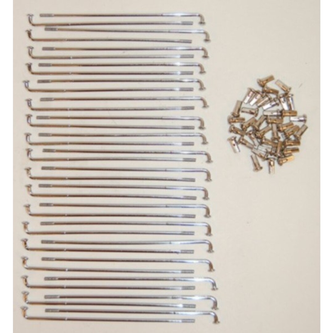 Zundapp spaakset chroom 149 mm – 36-delige set voor KS50 met grote naaf