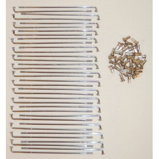 Spaakset Zundapp KS50 149 mm chroom – grote naaf