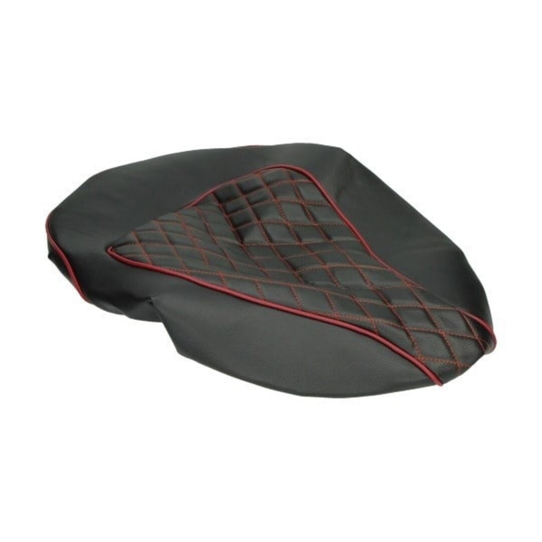 Piaggio buddydek chesterfield zwart met rode bies zip2006 4t