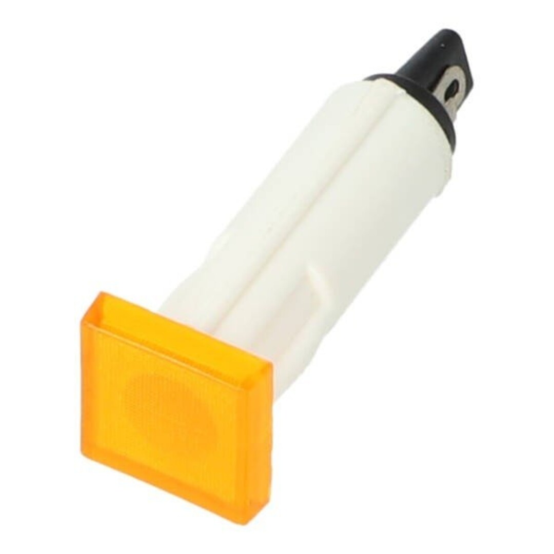 cockpitlampje vierkant kreid/zun oranje