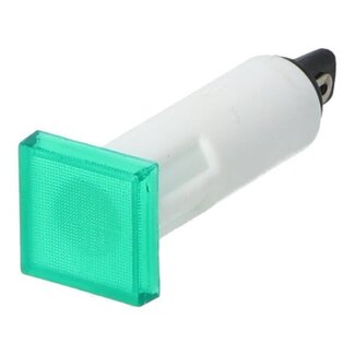 cockpitlampje vierkant kreid/zun groen