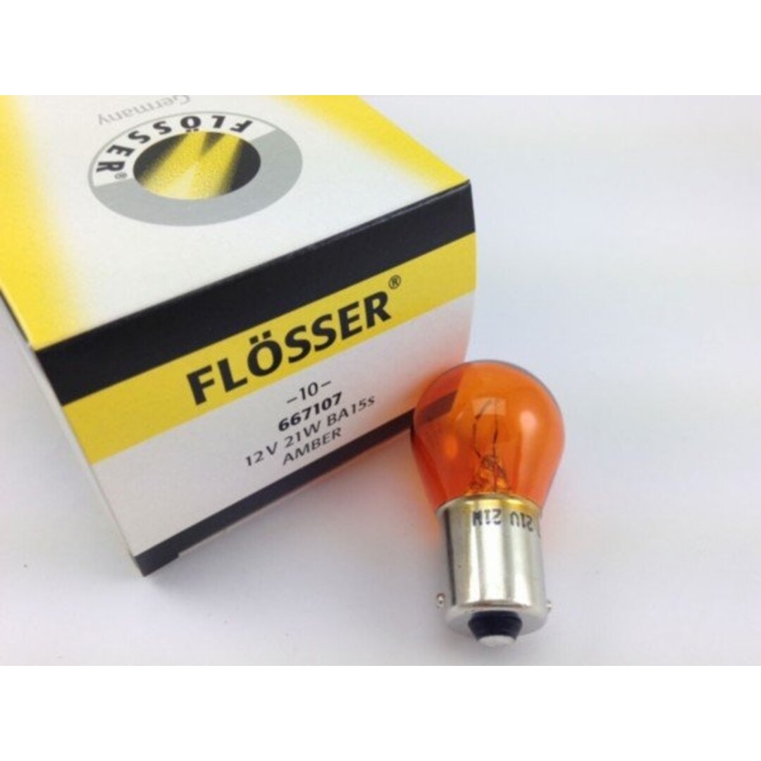 lamp 12V 21W ba15 oranje flosser