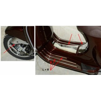 sierstripset + kapjes exclusive line lxv/vespa lx/vespa S chroom DMP 9-delig=op=op