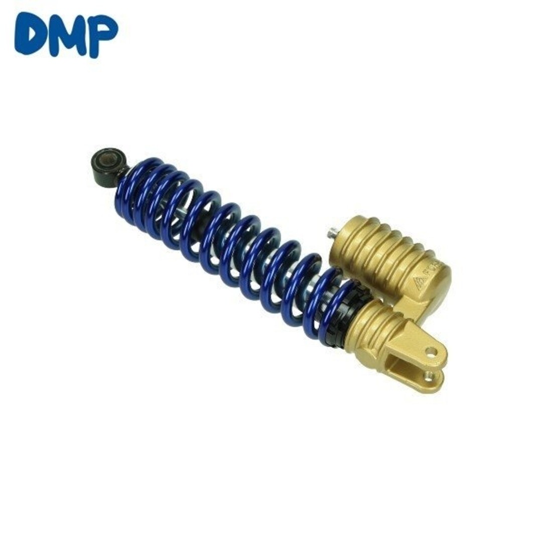 DMP verstelbare schokbreker 305mm – met lucht, extern reservoir – blauw – voor scooter – OP=OP