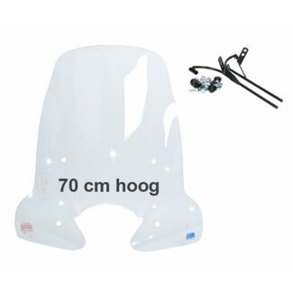 windscherm + bev. set hoog (made in EU) 16 inch symphony st 70cm helder