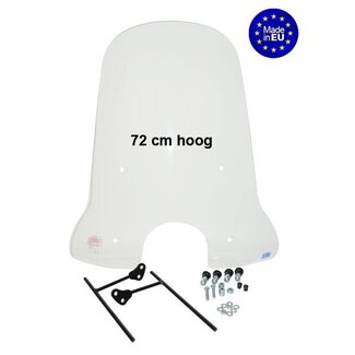 windscherm + bev. set hoog (made in EU) agm swan/ riva2/tres btc/milano/RP-50 72cm helder Regia