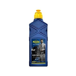 smeermiddel olie 5W40 vol synth. ester tech scooter 4+ 1L fles putoline 70645