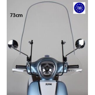 windscherm + bev. set hoog (made in EU) mod. orig fiddle 3 73cm helder