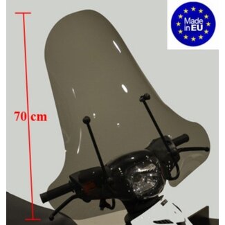 Piaggio windscherm + bev. set (Made in EU) zip2000 smoke