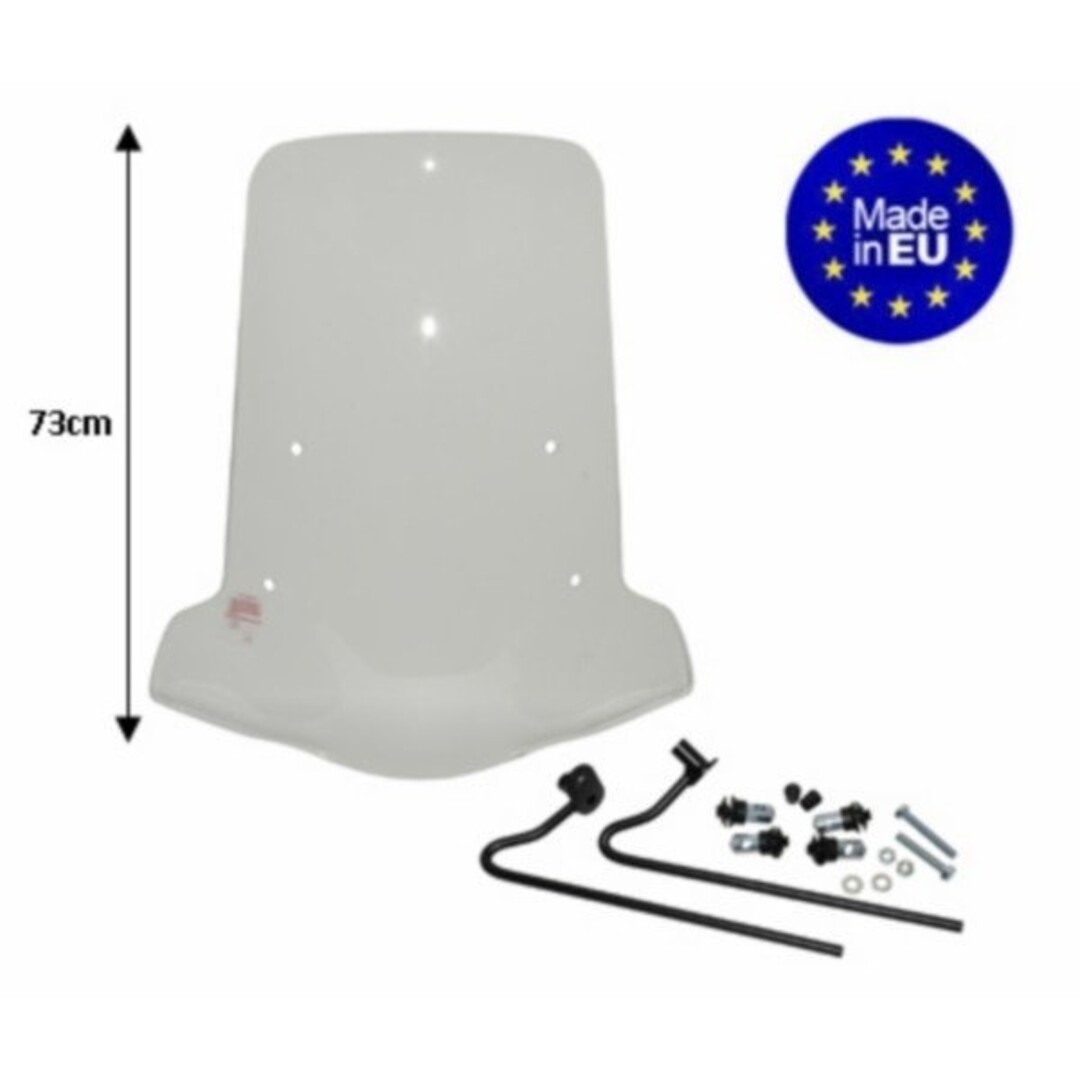 Yamaha Windscherm Hoog + Bevestigingsset voor Yamaha Neo's 4T (vanaf 2008) - 73 cm Helder, Made in EU