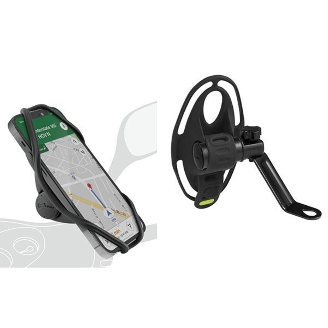 Iphone houder telefoon iphone houder tie 4 bromfiets/fatbike/motor zwart Bone