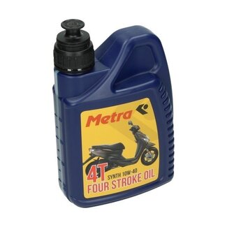 smeermiddel olie 10W40 synth. 1L fles metrakit