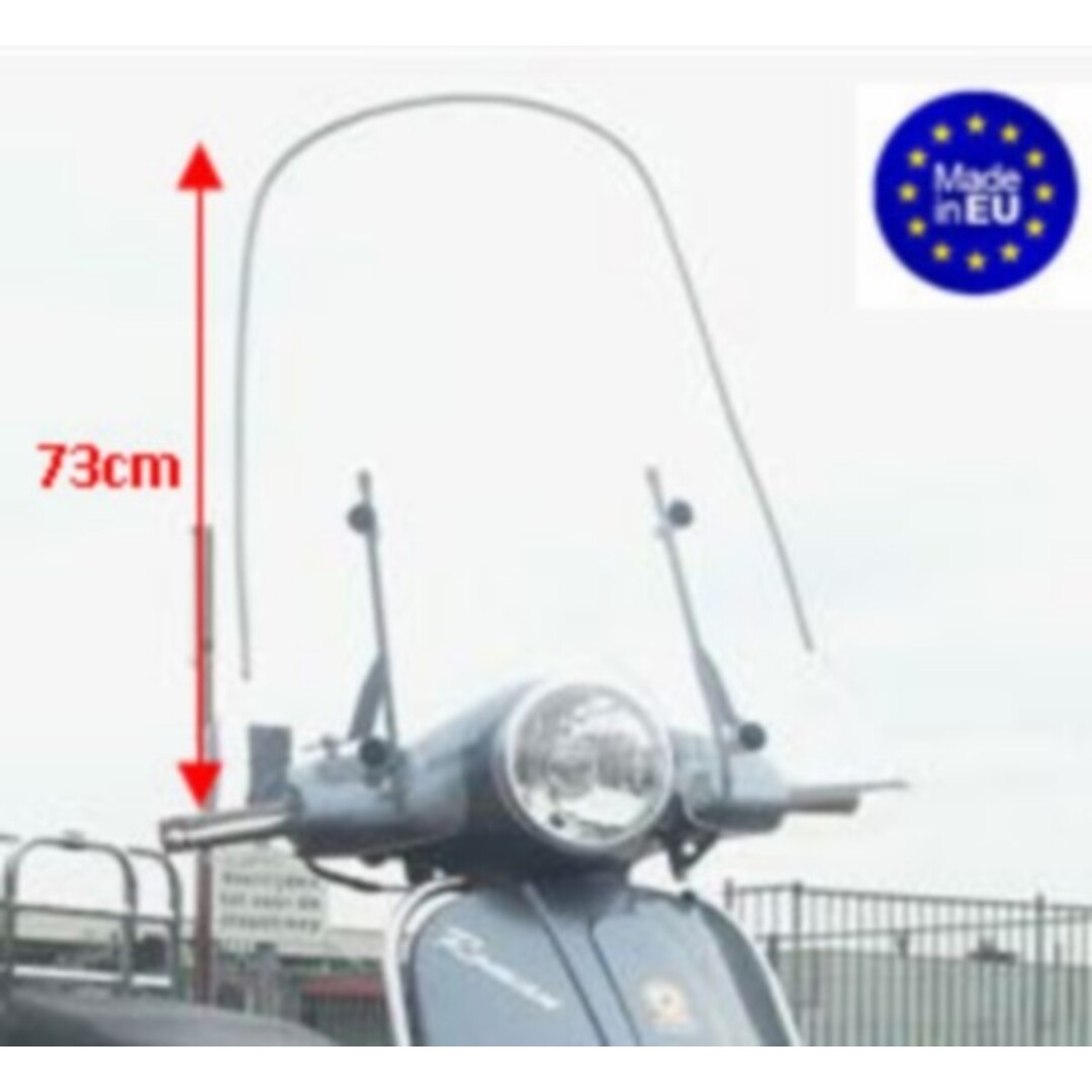 Windscherm hoog 73cm helder Regia + bevestigingsset – Made in EU – BTC Riva, China LX, Napoli, GTS Toscana, AGM VX50, La Souris