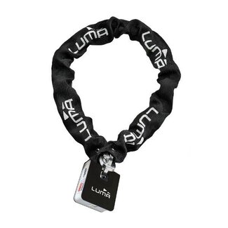 Luma slot ketting + hangslot art 4-sterren escudo 120cm zwart/wit luma